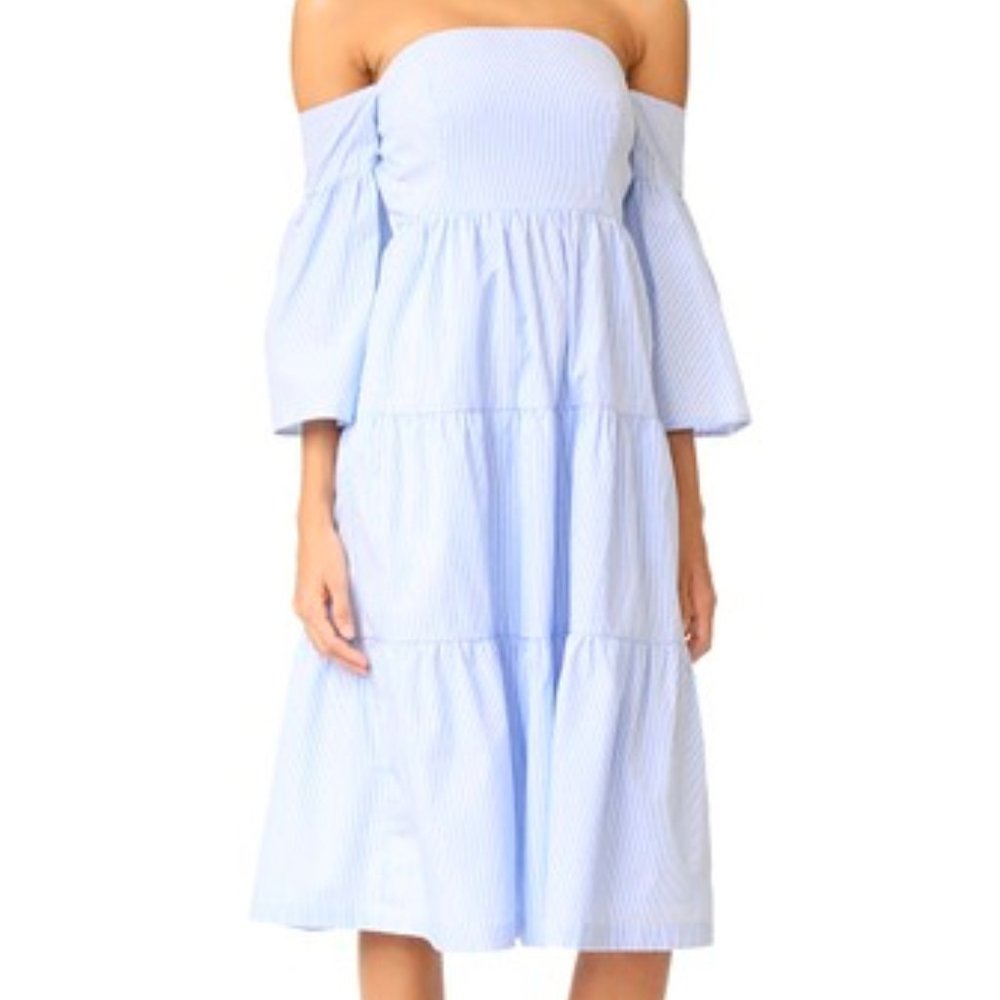 CLUB MONACO - Rhodas Dress In Blue Stripe